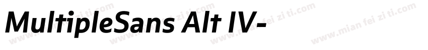 MultipleSans Alt IV字体转换